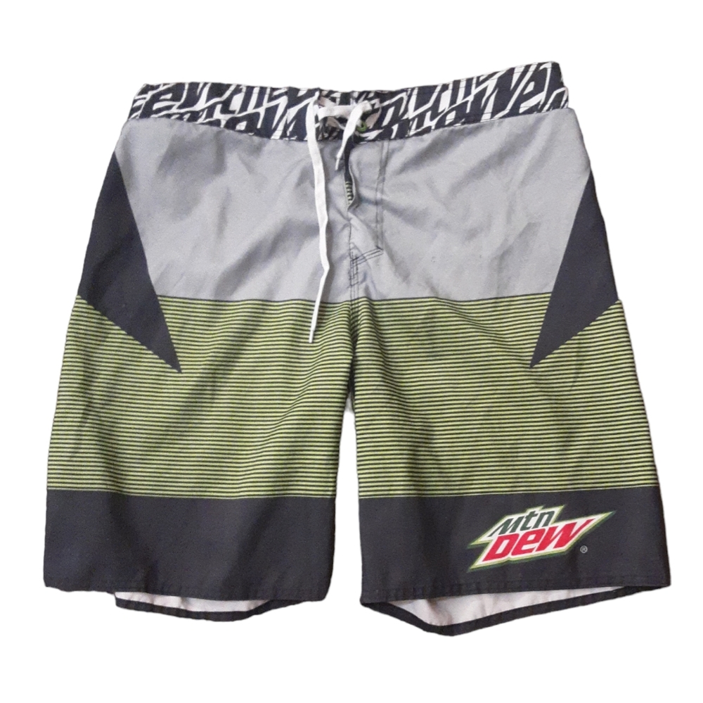 Mountain Dew design swimming trunks
